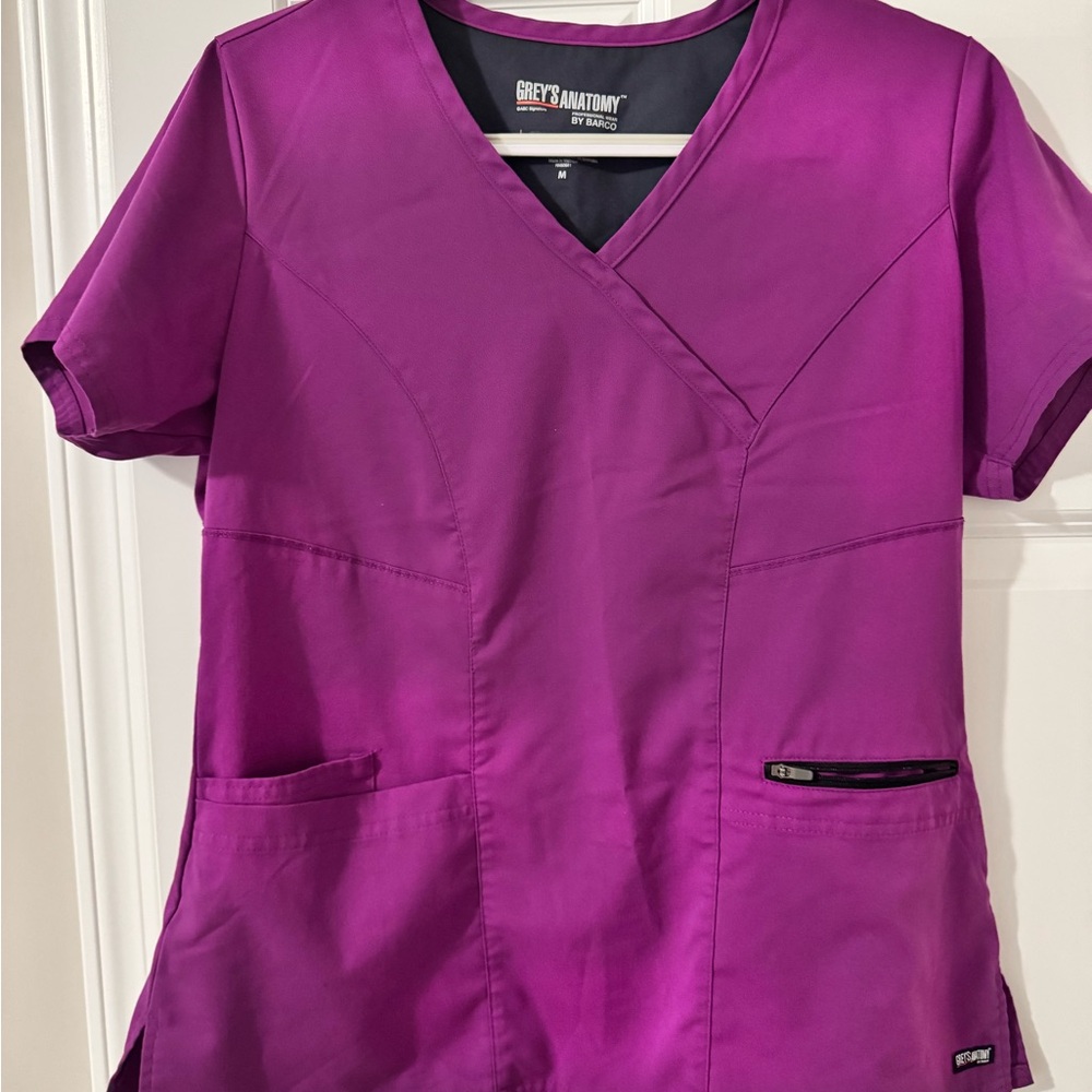 Grey's Anatomy Vivid Magenta Scrub Top
